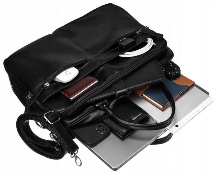 Geanta barbateasca pentru laptop pana la 14 inchi din piele ecologica - Peterson PTR-PTN LAP-1508-PUD-123 [10]