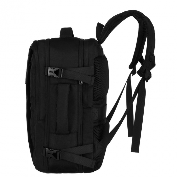 Rucsac negru de călătorie cu spațiu pentru laptop, perfect pentru bagajul de mână în avion - Peterson PTR-PTN 24403-6935 BLACK [7]