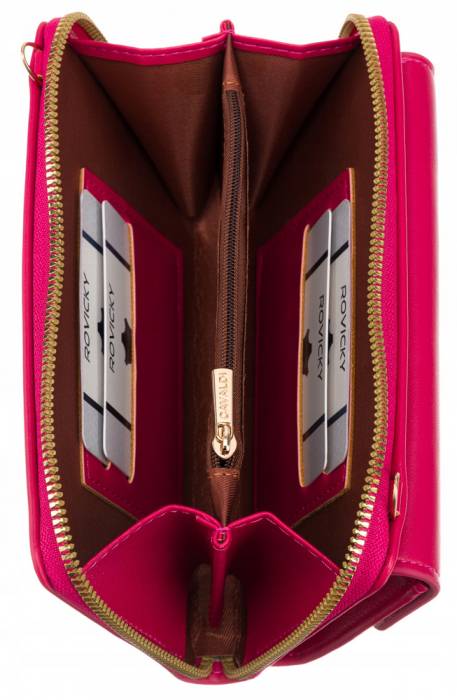 Mini poseta-portofel cu o curea lunga, detasabila - 4U Cavaldi PTR-M-18-1514 MAGENTA [7]