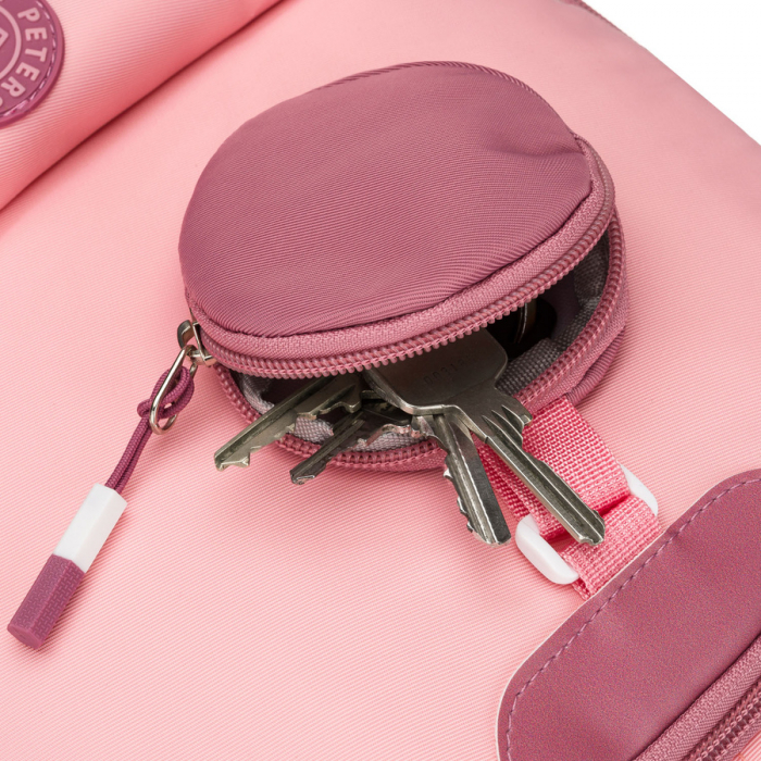 Rucsac școlar spațios din poliester roz, cu bretele reglabile - Peterson PTR-PTN 8610-1327 PINK [19]