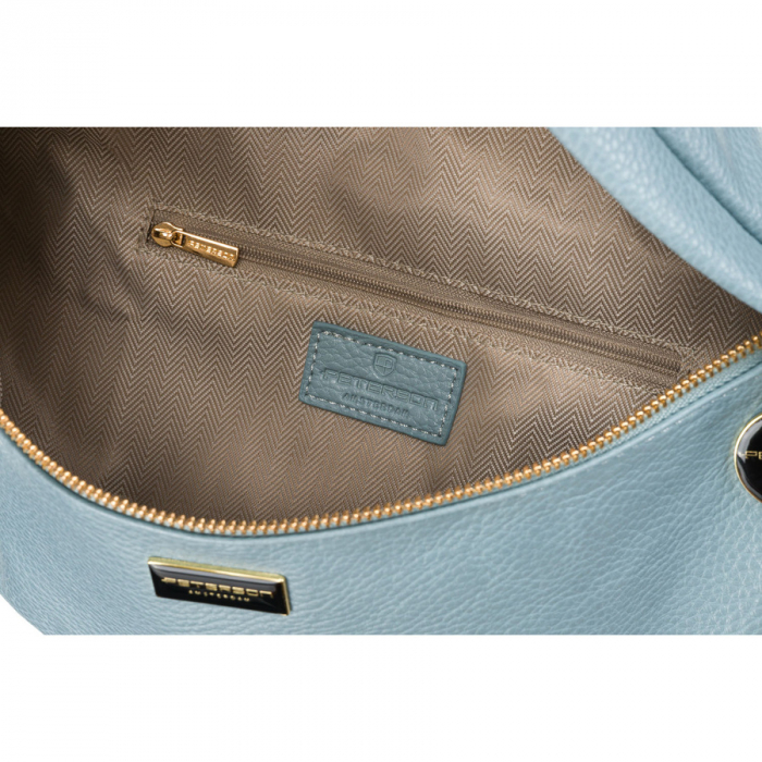 Geantă sport la modă albastră pentru femei, tip borseta, de umăr sau crossbody, confecționată din piele ecologică Peterson PTR-PTN SSY-2-F19 BLUE [7]