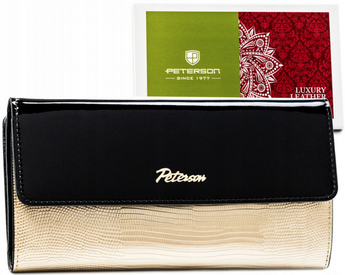 Portofel dama din piele naturala Peterson PTR-PTN LJ-415-1643 BL [2]