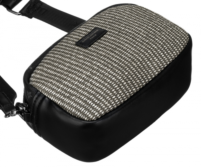 Geanta messenger de dama mica din piele ecologica - David Jones PTR-6875-1 BL [8]
