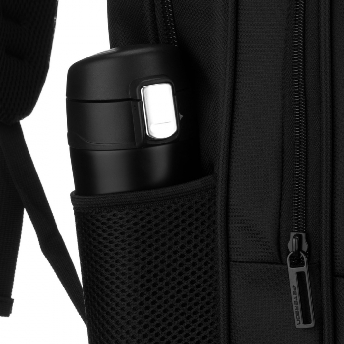 Rucsac școlar negru din poliester cu port USB - Peterson PTR-PTN BHX-03-7086 Bl [15]
