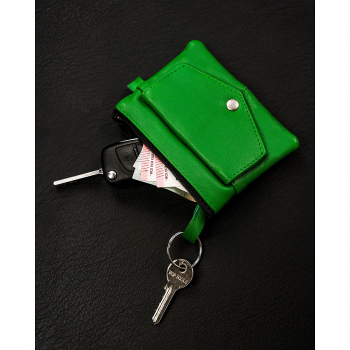 Husa pentru chei din piele verde închis PTR-KC-01-PDM D.GREEN [6]
