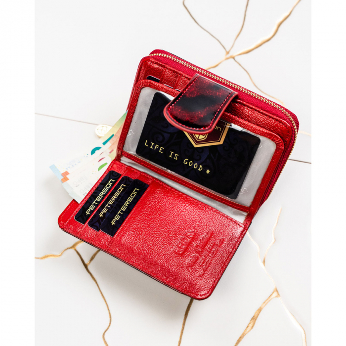 Portofel din piele pentru femei Peterson PTR-PTN PS115-TDS RED [7]