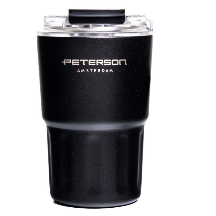 Cană termos neagră din oțel inoxidabil cu pereți dubli - Peterson PTR-PTN KT-01-360 BLACK [2]