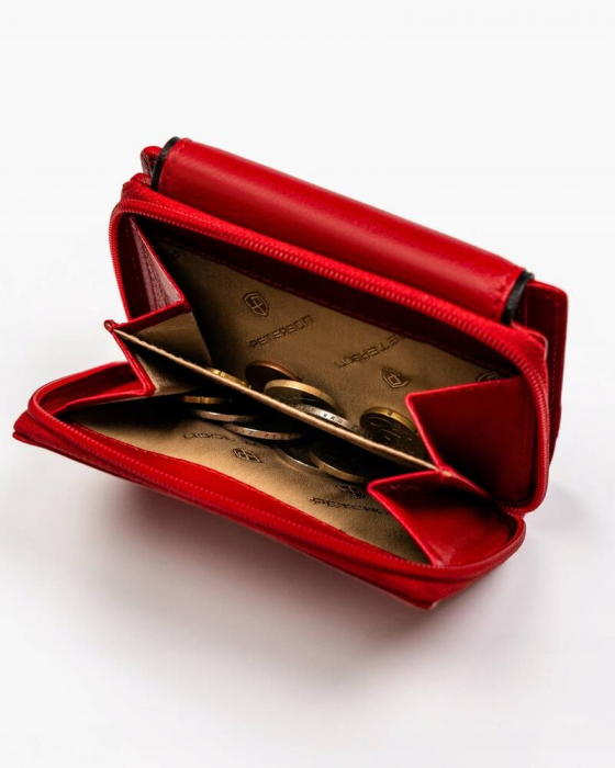 Portofel dama din piele naturala Peterson PTR-PTN KA-26-9580 RED/B [8]