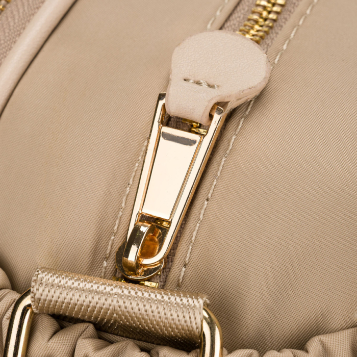 Geantă de damă bej din nailon cu șase buzunare suplimentare - Peterson PTR-PTN JN-15-0320 BEIGE [15]