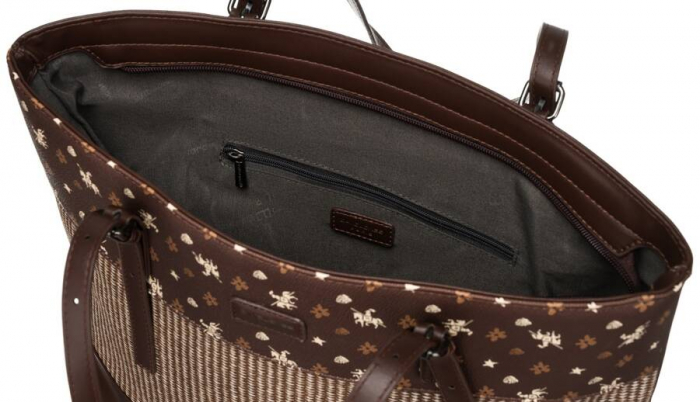 Geantă shopper mare de damă cu mânere reglabile - David Jones PTR-6875-4 BRO [4]