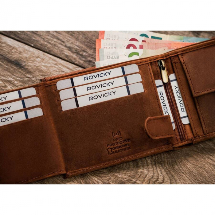 Portofel din piele naturala pentru barbati PTR-N992L-CHM-DOG-1-BL C [9]