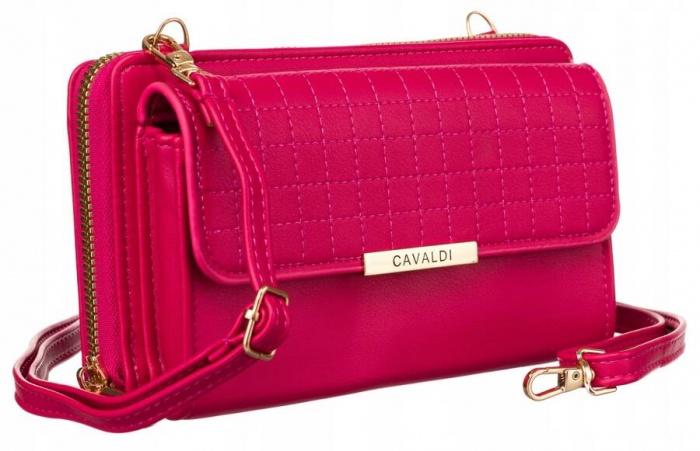 Mini portofel elegant cu o curea lunga, detasabila - 4U Cavaldi PTR-M-17-1453 MAGENTA [1]