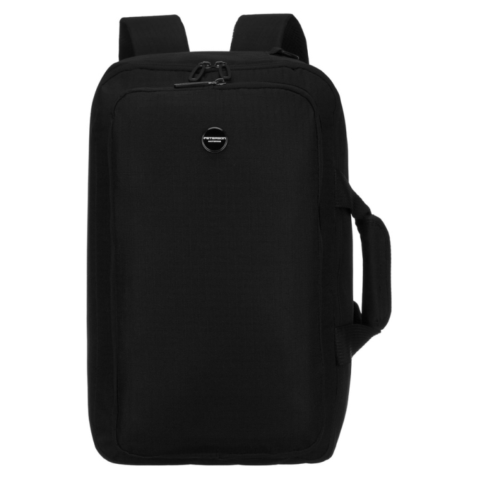 Rucsac de călătorie negru cu închidere cu fermoar, perfect pentru bagajul de mână - Peterson PTR-PTN WRONA-9638 BLACK [7]