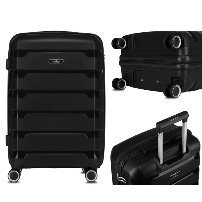 Set de valize negre din polipropilenă cu încuietori cu combinație - Peterson PTR-PTN HPP-01-SET3-1754 [6]