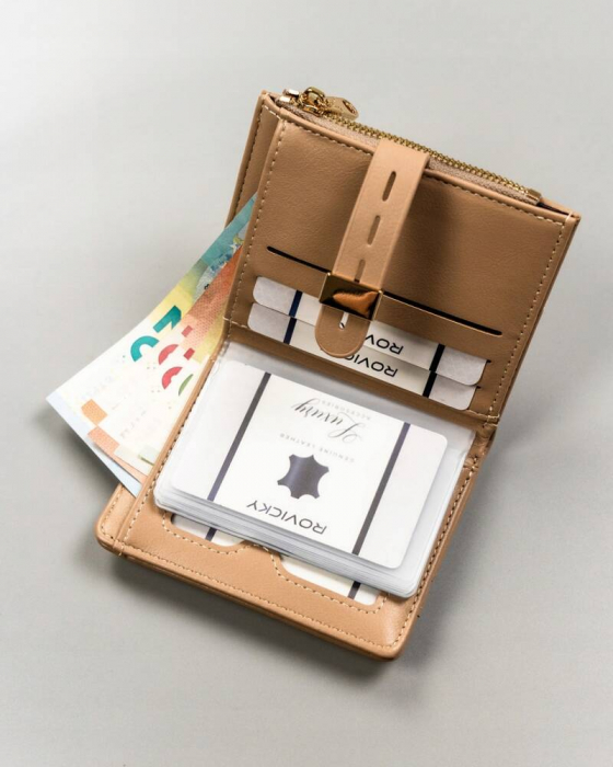 Portofel de dama din piele ecologica cu insert card - 4U Cavaldi PTR-2303A-8376 KH [7]
