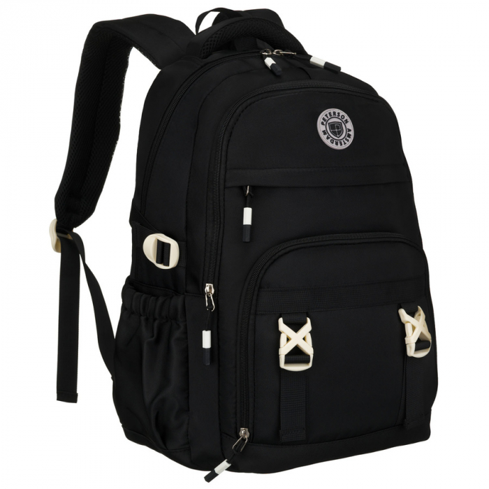 Rucsac școlar negru din poliester cu compartiment pentru laptop - Peterson PTR-PTN 8594-1426 BLACK [1]