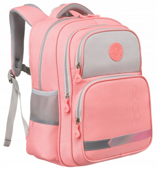 Rucsac de scoala roz din poliester respirabil - Peterson PTR-PTN PS1-6043 PI [1]