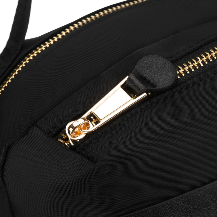 Geantă de damă din nylon negru, cu un singur compartiment, închidere cu fermoar - Peterson PTR-PTN JN-13-0252 BLACK [12]