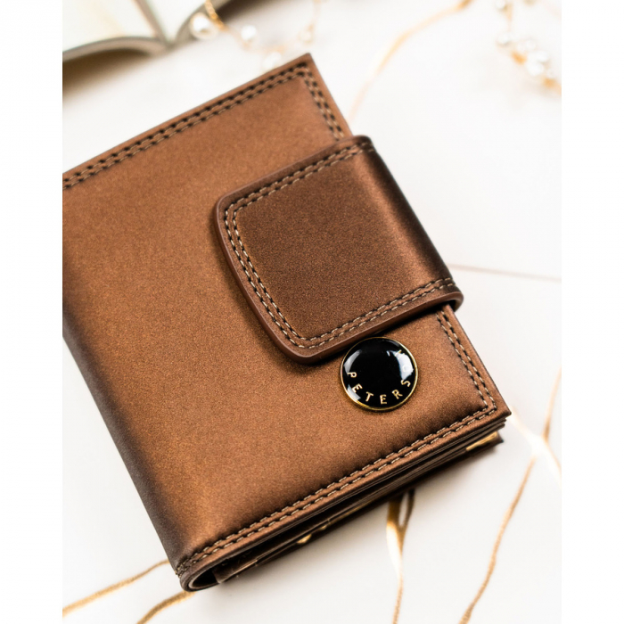 Portofel din piele pentru femei Peterson PTR-PTN PS329-HNL BROWN [4]