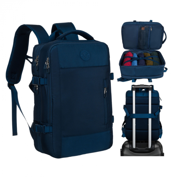 Rucsac de călătorie bleumarin cu port USB - Peterson PTR-PTN 24421-5098 NAVY [2]