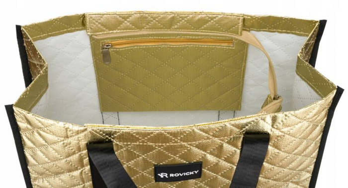 Geantă de cumpărături matlasată pentru femei - Rovicky PTR-RSPV-001P-5277 GOLD [6]