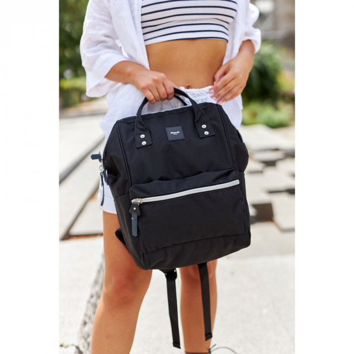 Rucsac negru, practic și spațios pentru laptop, cu port USB - Himawari PTR-1881-05(1) [2]