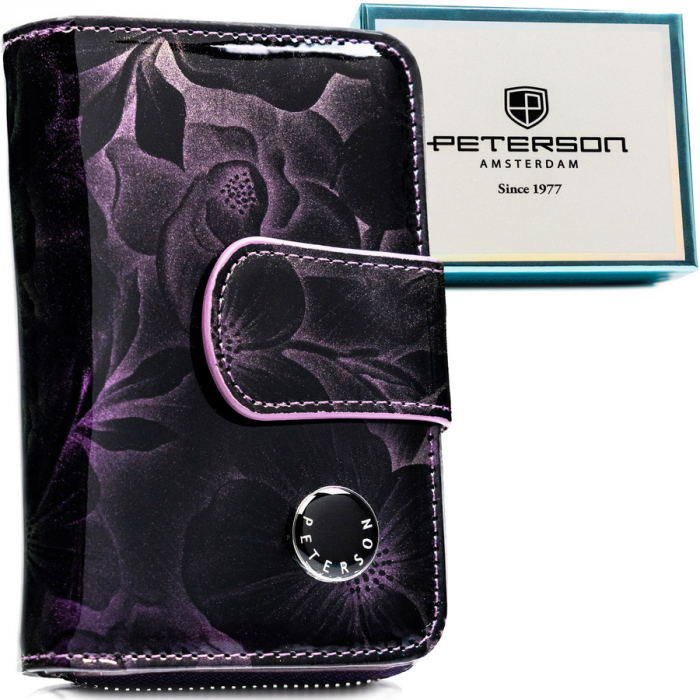 Portofel dama din piele naturala Peterson PTR-PTN PS115-FDS PURPLE [1]