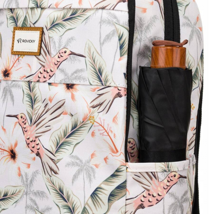Rucsac clasic de damă din poliester cu model de plante - Rovicky PTR-R-PST-9305 06 [6]