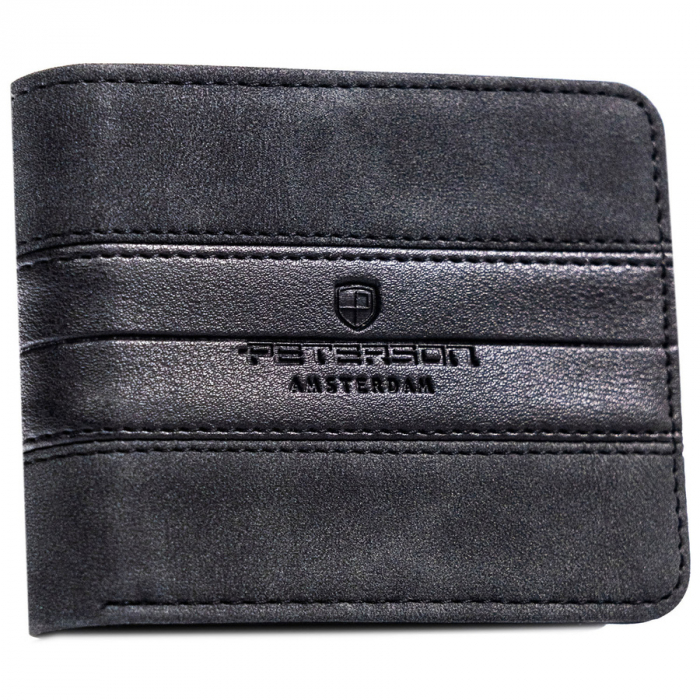 Portofel din piele pentru barbati Peterson PTR-PTN EH-08Z BLACK [2]