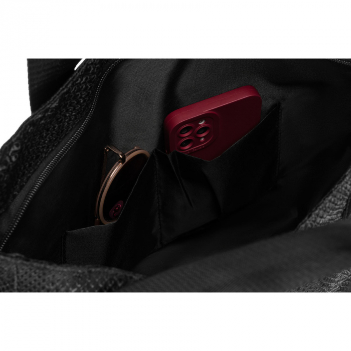 Geantă mare de damă din poliester, neagră - Rovicky PTR-R-TZ-01-2400 BLACK W [6]