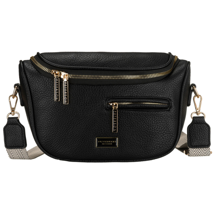 Geantă elegantă de damă din piele ecologică de culoare neagră - Peterson PTR-PTN MIS-04-3612 BLAC [3]