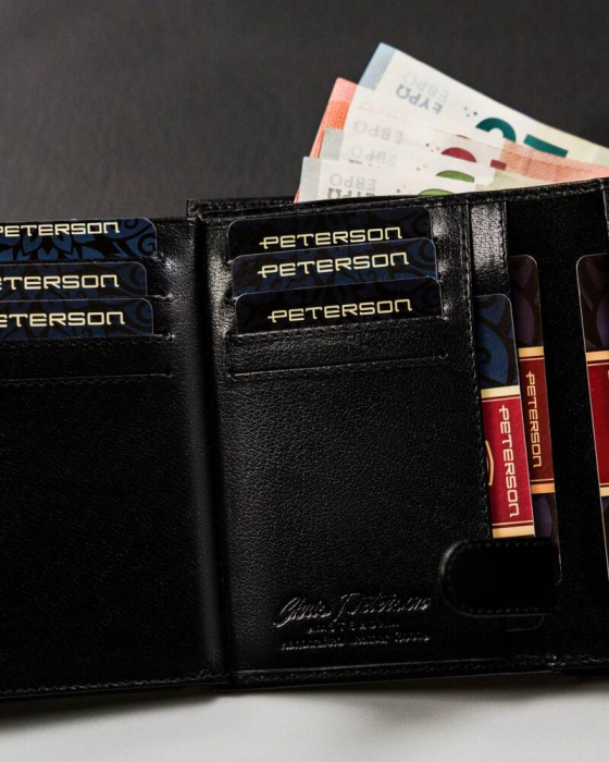 Portofel barbati din piele naturala Peterson PTR-PTN 348-PR 2-1-1 BL [10]