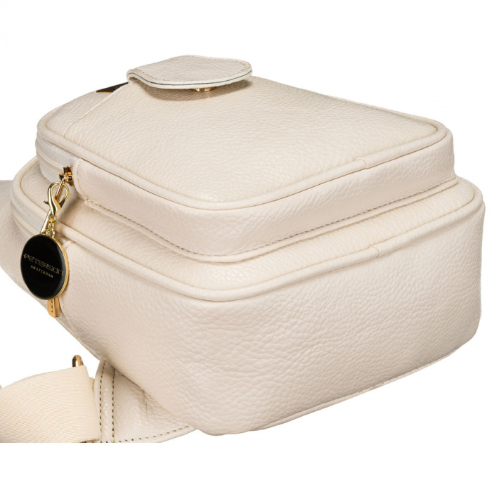 Geantă de damă bej cu curea lată crossbody din material textil, rucsac pe un umăr, piele ecologică, Peterson PTR-PTN SSY-1-F19 L.BEIG [5]
