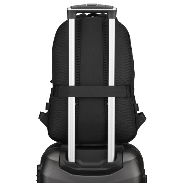 Rucsac mare, negru, din poliester, cu compartiment pentru laptop și compartiment individual - Peterson [10]