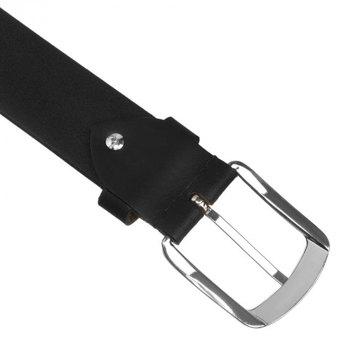Curea elegantă, neagră, pentru bărbați, din piele naturală - Peterson PTR-PTN LTP-SMO-85 BLACK [4]