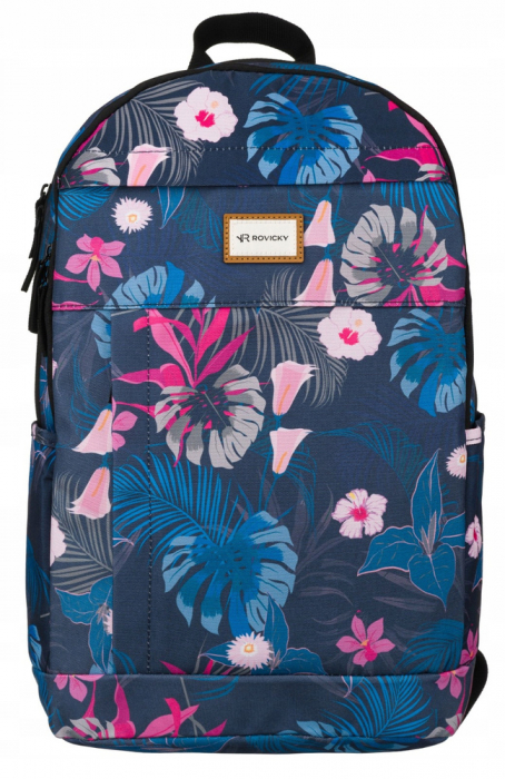 Rucsac clasic de damă din poliester cu model de plante - Rovicky PTR-R-PST-9282 04 [2]