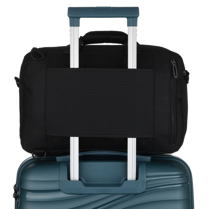 Rucsac de călătorie negru cu închidere cu fermoar, perfect pentru bagajul de mână - Peterson PTR-PTN WRONA-9638 BLACK [12]