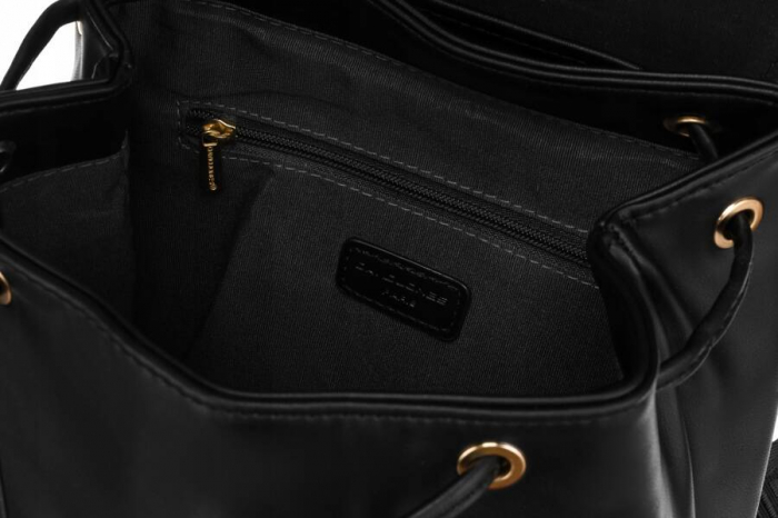 Rucsac urban de dama cu clips din piele ecologica - David Jones PTR-6865-3 BL [6]