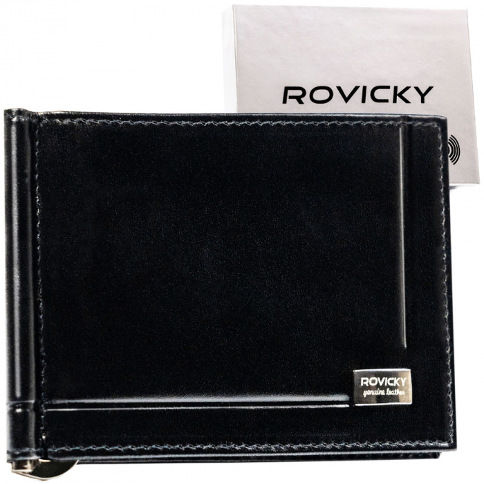 Portofel din piele naturala pentru barbati Rovicky PTR-CPR-13-NBAR-7650 BLA [1]