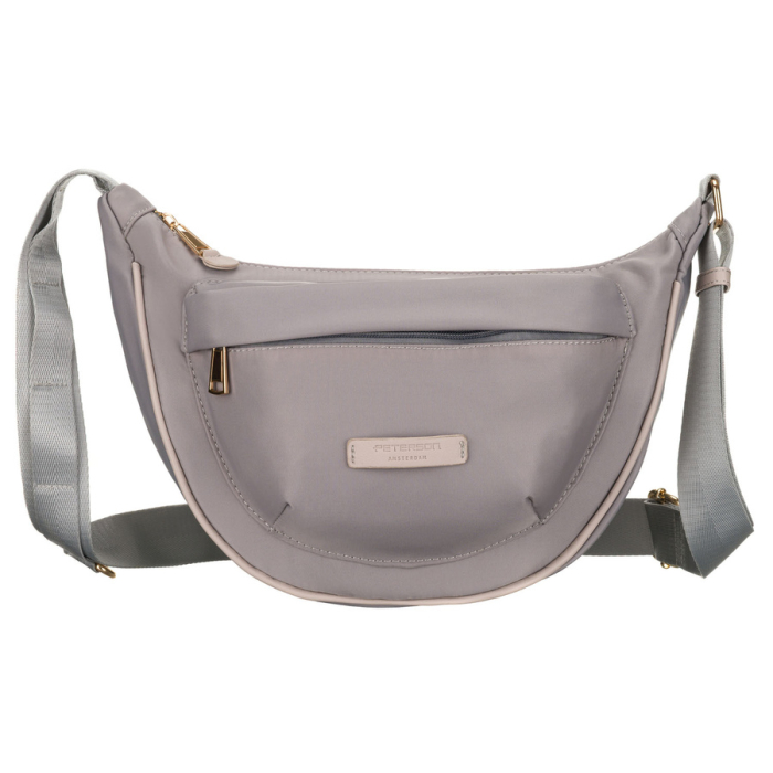 Geantă de damă gri din nylon, cu curea reglabilă și închidere cu fermoar - Peterson PTR-PTN JN-14-0306 GRAY [4]