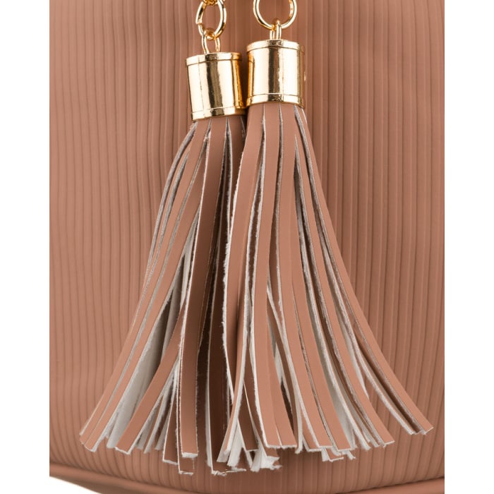 Geantă practică pentru cosmetice din material sintetic, de culoare bej, cu un singur compartiment - Peterson PTR-PTN KOS-DA-11P BEIGE [7]