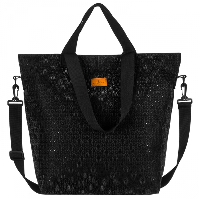 Geantă confortabilă pentru femei, din poliester, de culoare neagră - Rovicky PTR-R-TZ15605-2486 BLACK [2]