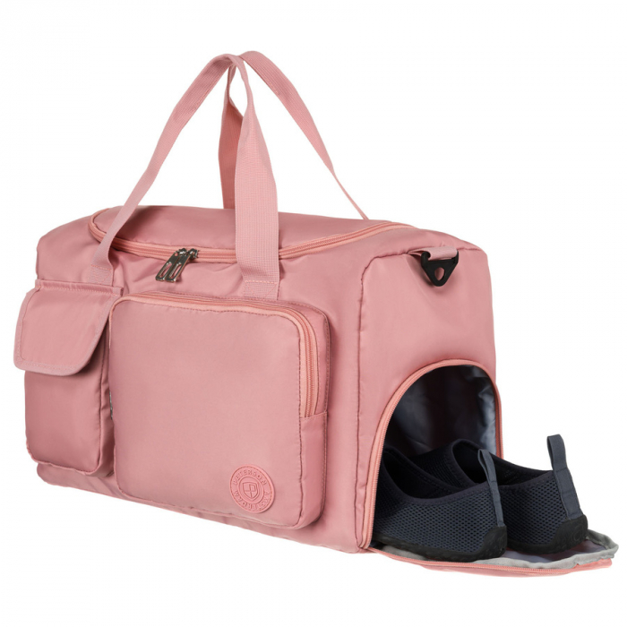 Geantă de voiaj roz din poliester cu buzunare exterioare - Peterson PTR-PTN 23032-8298 PINK [7]