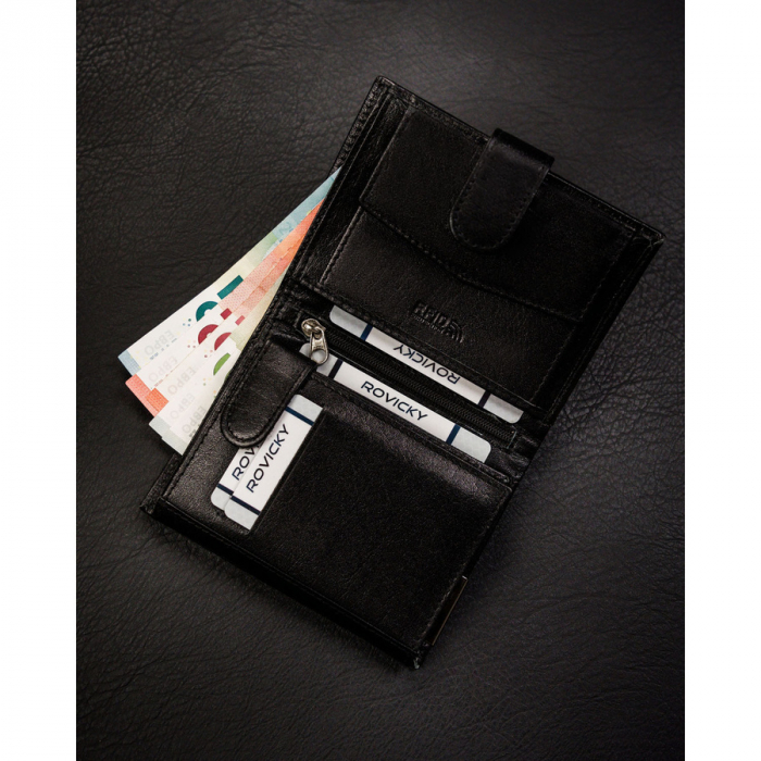 Portofel din piele naturala pentru barbati Ronaldo PTR-RM-04L-BDF-BL BLACK [6]