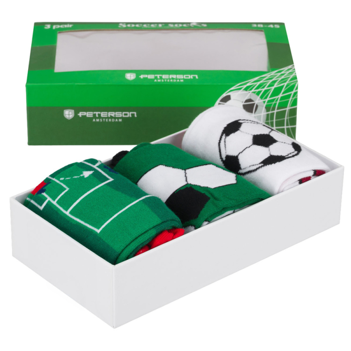 Set de șosete bărbătești cu motiv de fotbal, mărimile 38-44 - Peterson PTR-PTN SML-S3W-FB-38-44 [4]