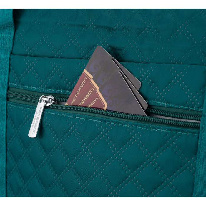 Geantă de antrenament din poliester verde, suspendată pe mânere confortabile - Peterson PTR-PTN PIK-02-8601 TURQ [18]