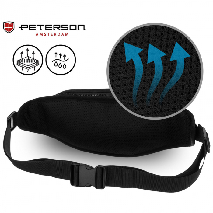Geantă sport, tip borseta încăpătoare, neagră, din poliester - Peterson PTR-PTN SWY-02-6980 BLAC [5]