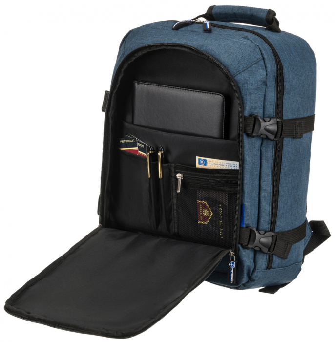 Rucsac de călătorie, impermeabil din poliester, cu spațiu pentru laptop - Peterson PTR-PTN PLG-02-T NA+BL [2]