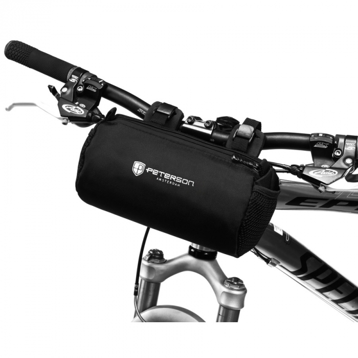 Geantă de bicicletă neagră, impermeabilă, pentru ghidon - Peterson PTR-PTN ML08-FAB-7684 BL [1]