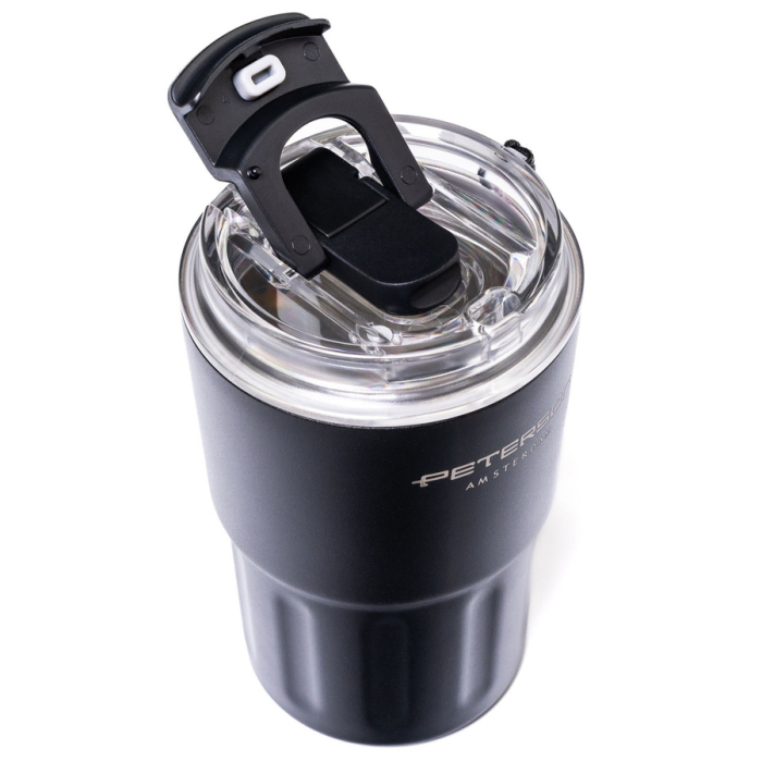 Cană termos neagră din oțel inoxidabil cu pereți dubli - Peterson PTR-PTN KT-01-360 BLACK [5]